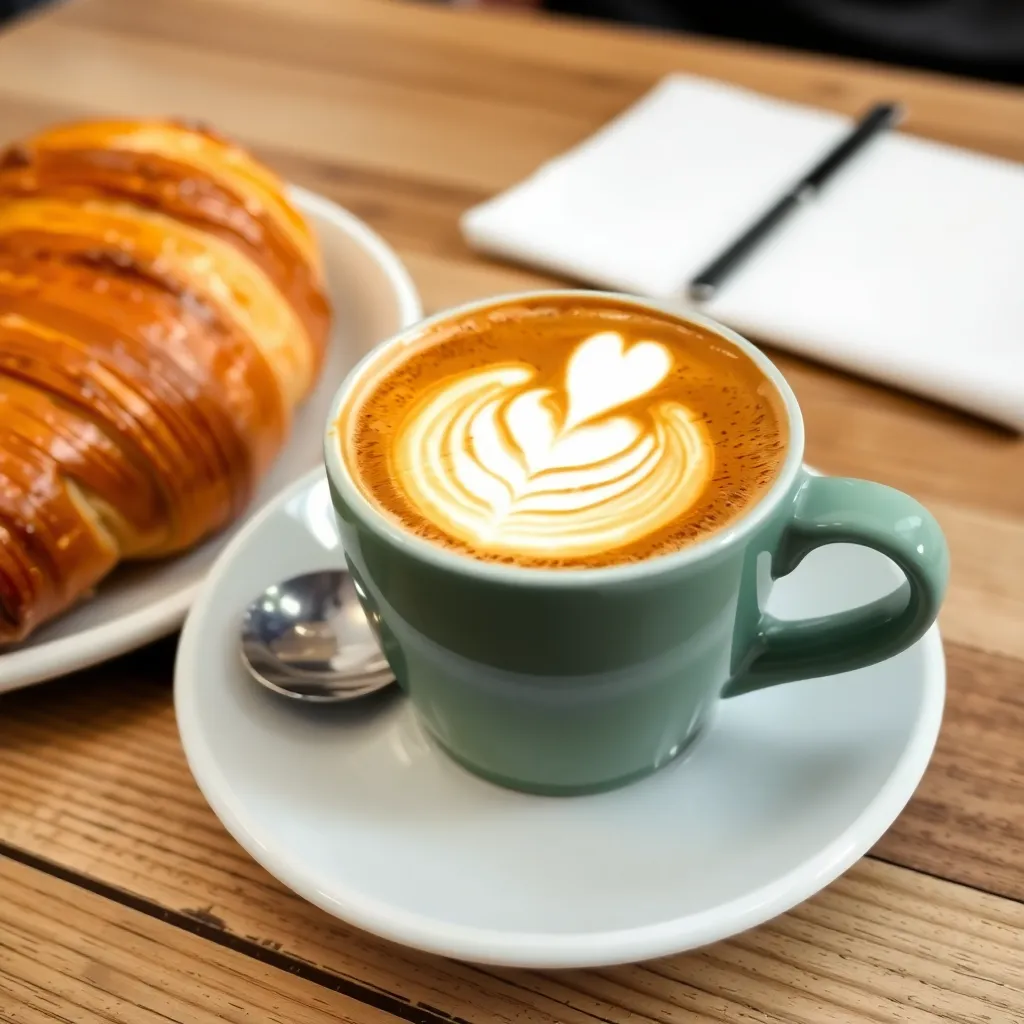 Ранкова кава та круасан